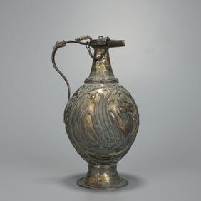 Silver Carved Phoenix Pattern Pot
