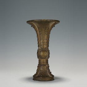 Bronze Carved Beast Face Patter Flower Pot