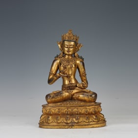 Gilt Bronze GuanYin Figure