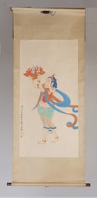 Chinese Drawing GuanYin Painting,Zhang Daqian Mark