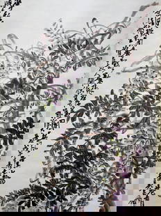 Chinese Drawing Flower Painting,Wu Changshuo Mark: Chinese Drawing Flower Painting,Wu Changshuo Mark (138 x 68cm)
