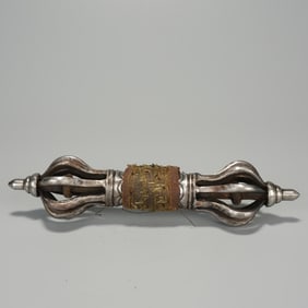 Tibetan Silver Vajra Figure