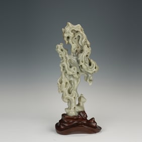 Jade Carved Taihu Stone Shape Ornament