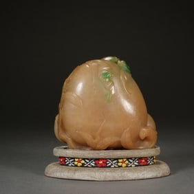 Jadeite Carved Peach Shape Ornament