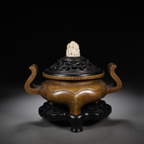 Bronze Double Ears Incense Burner