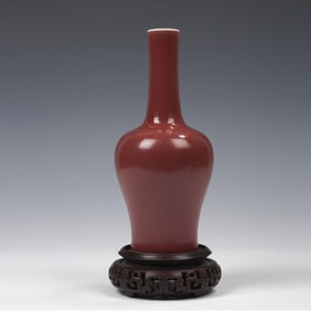Red Glazed Porcelain Vase