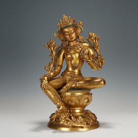 Gilt Bronze Avalokitesvara Figure