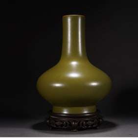 Tea Glazed Porcelain Vase