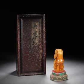 Shoushan Tianhuang Carved Bamboo Shape Stone Seal