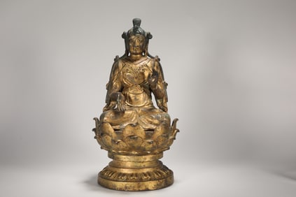 Gilt Bronze GuanYin Figure
