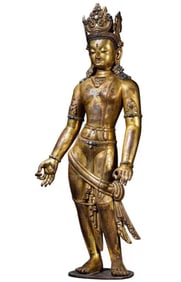Gilt Bronze GuanYin Figure