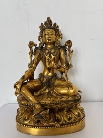 Gilt Bronze White Tara Figure