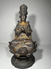 Gilt Bronze GuanYin Figure