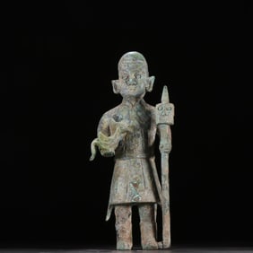 Chinese Bronze Carved Character Figure