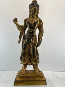 Gilt Bronze GuanYin Figure