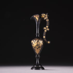 Gilt Bronze Carved Flower and Bird Pattern Pot