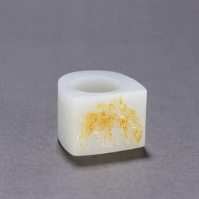 Jade Carved Horse Pattern Thumb Ring