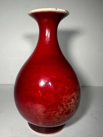 Red Glazed Porcelain Vase