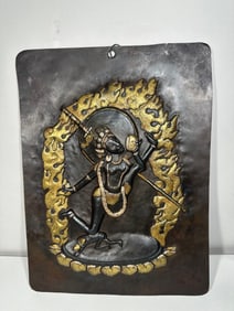 Gilt Bronze Buddha Pattern Buddha Plate
