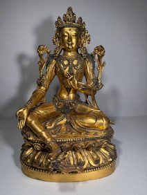 Gilt Bronze White Tara Figure