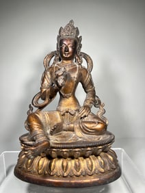 Gilt Bronze GuanYin Figure