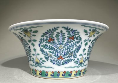 Doucai Flower Pattern Porcelain Bowl
