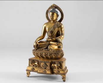 Gilt Bronze Sakyamuni Figure