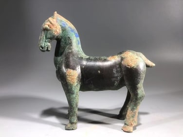 Chinese Bronze Carved Horse Shape Figure