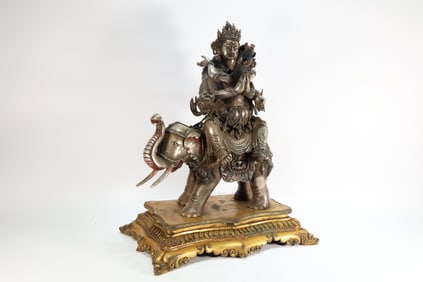 Gilt Silver Samantabhadra Figure