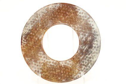 Jade Carved Nail Dot Pattern Bi