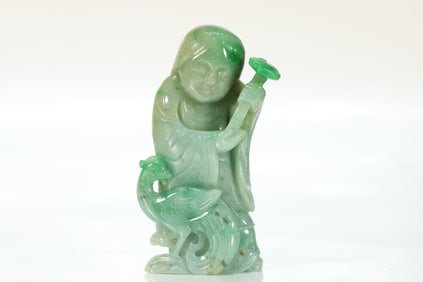 Jadeite Carved Child Shape Ornament