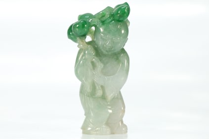 Jadeite Carved Child Shape Ornament