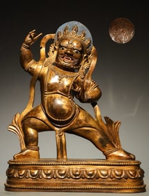 Gilt Bronze Vajrapani Figure