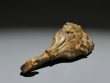 Chinese Bronze Carved Beast Face Pattern Belt Hook