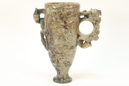 Jade Carved Dragon Shape Cup