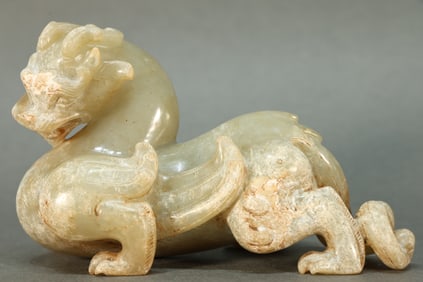 Jade Carved Beast Shape Figure