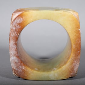 Liangzhu Jade Carved Beast Face Pattern Cong