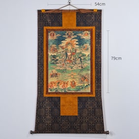 Colour Painted Guardian Pattern Tangka