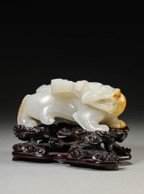 A Jade Carving of Auspicious Beast