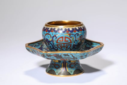 A Cloisonné Enamel 'Dragon' Cup