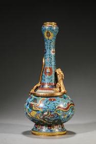 A Cloisonné Enamel 'Dragon' Vase