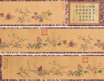 Empress Dowager Cixi (1835-1908), attributed to, Flower Handscroll