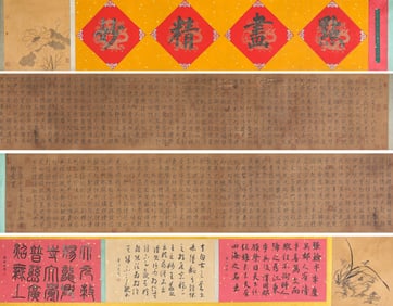 Emperor Huizong (1082-1135), attributed to, Thousand Character Classic Handscroll