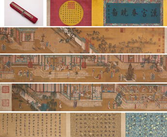 Qiu Ying (1494-1552), attributed to, Spring Morning in Han Palace Handscroll