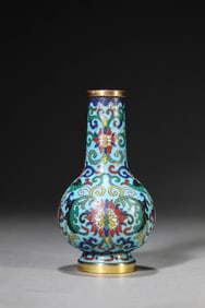 A Cloisonné Enamel 'Lotus' Vase