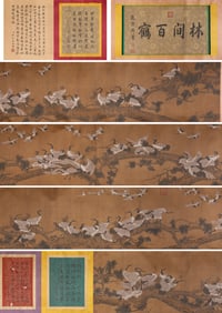 Shen Quan (1682-1760), attributed to, Hundred Cranes Handscroll
