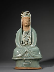 A Celadon Figure of Guanyin