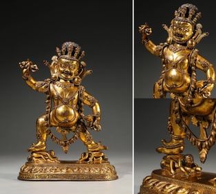 A Gilt-Bronze Figure of Mahakala