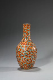 An Iron-Red 'Ten Thousand Blessings' Vase