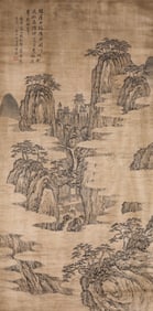 Xiao Yuncong (1596-1673), attributed to, Temple Pines in the Manner of Wang Meng